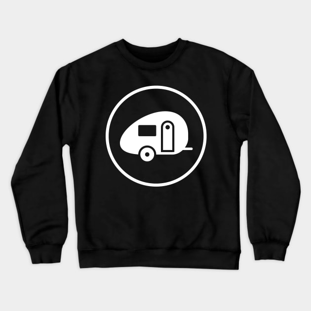 Simple Camper RV Icon Crewneck Sweatshirt by MeatMan